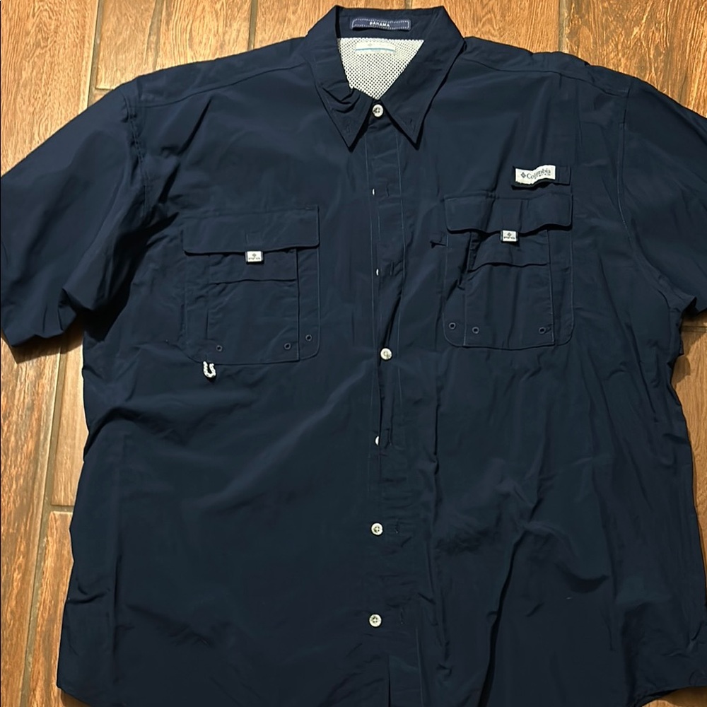 Columbia Men's Navy Casual Button Down Shirt